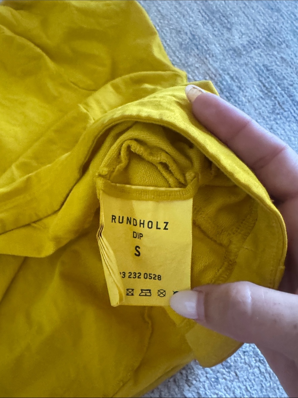 Rundholz Yellow Crop Top with Crew Neck - Picture 4 of 4